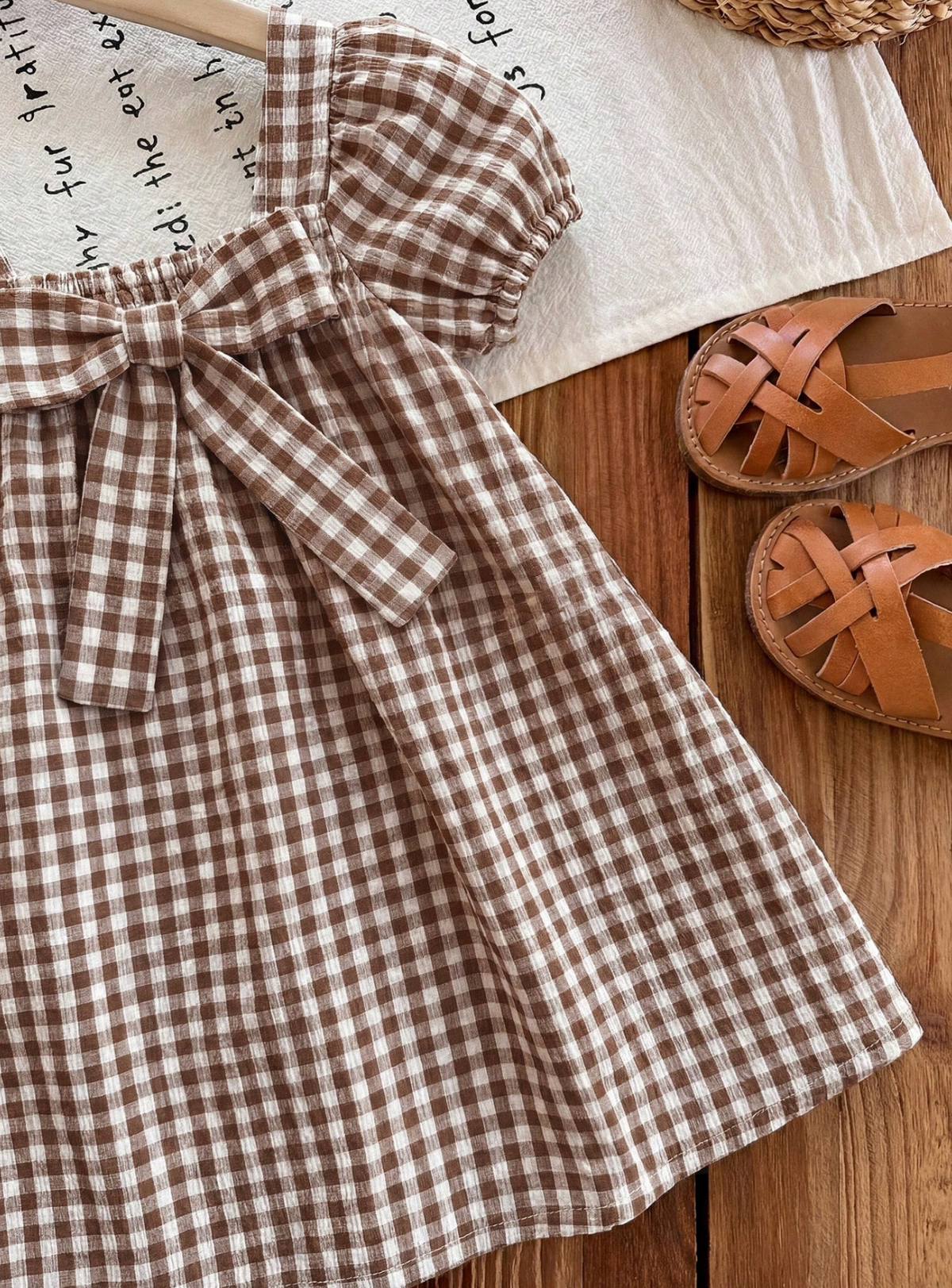 Vestido Vichy Brown