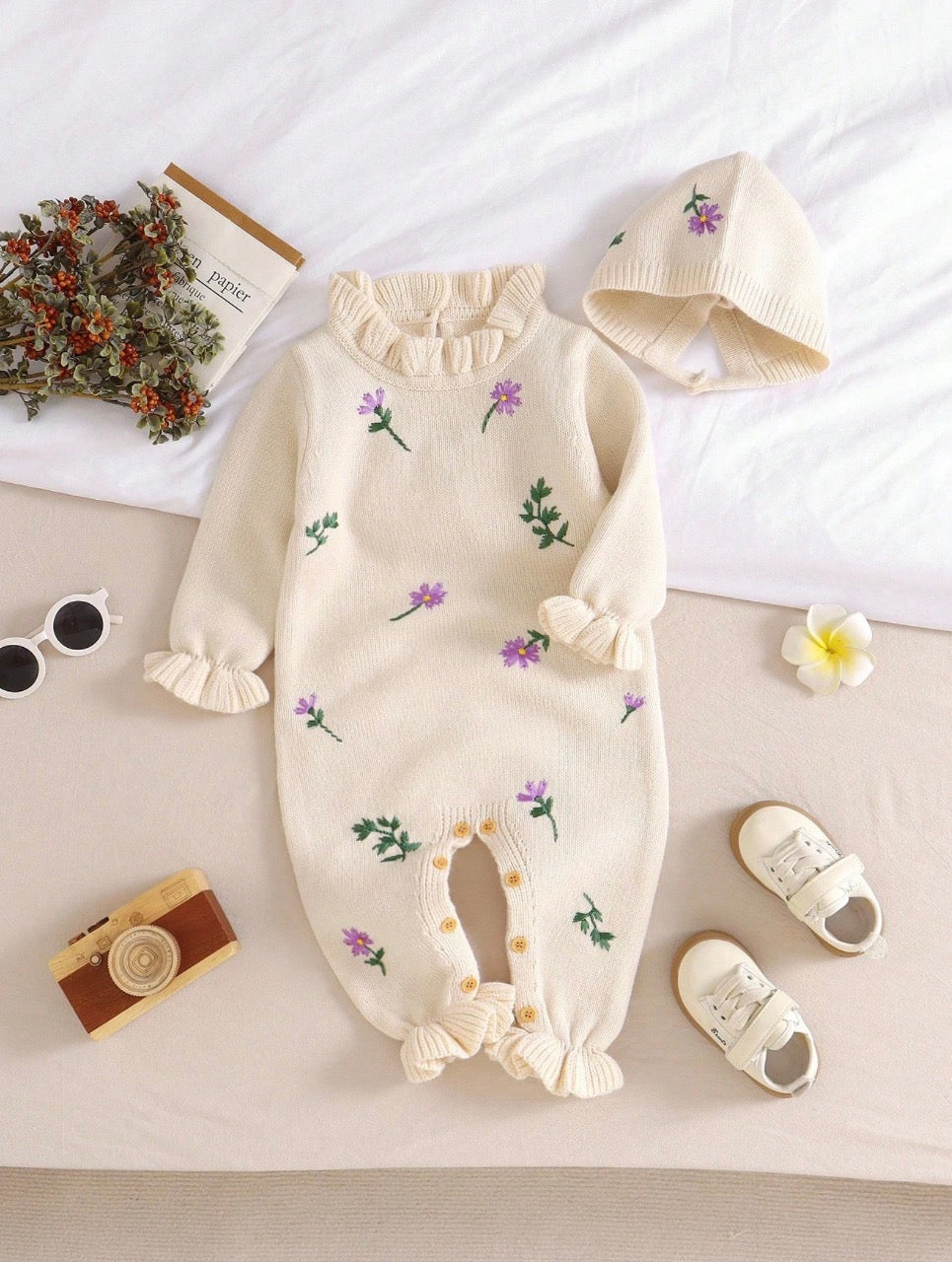 Jumpsuit Florecitas Con Gorrito 🪻