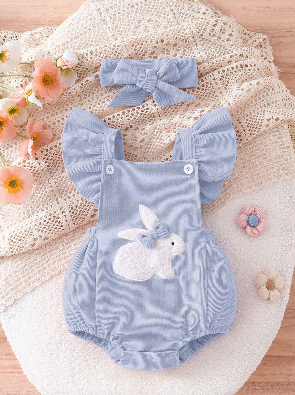 Romper White Bunny 🐇